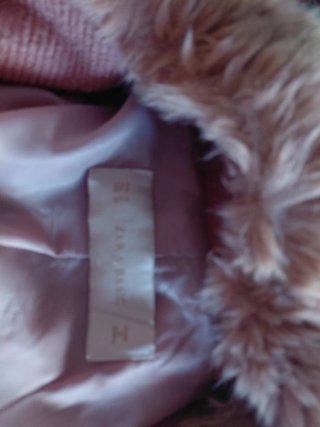 Abrigo rosa Zara Basic con cuello