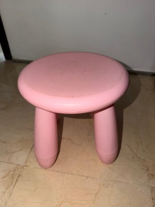 Taburete infantil Ikea rosa