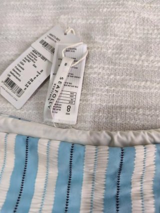 Braguita bikini rayas azul y blanco