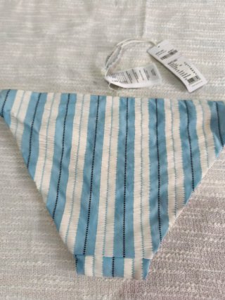 Braguita bikini rayas azul y blanco