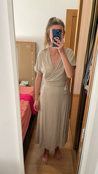 Vestido largo de verano a rayas
