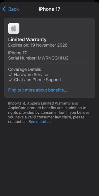 iPhone 17 Azul 100% Batería