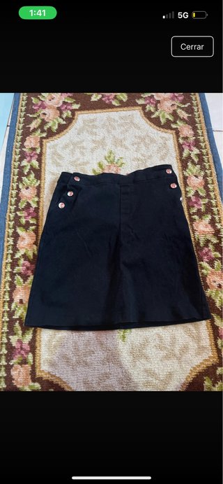 Minifalda negra con botones