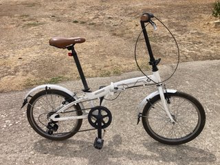 Bicicleta Plegable Decathlon Blanca