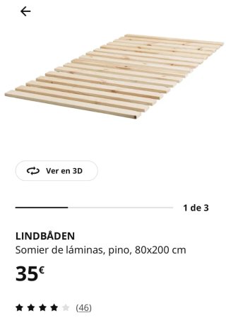 Cama extensible Minnen Ikea Blanca