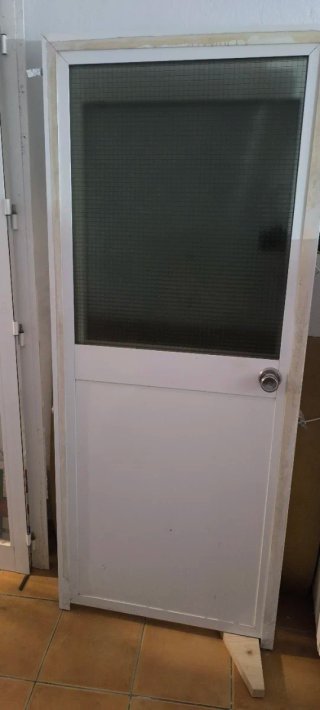 Puerta aluminio cristal 79x187 cm