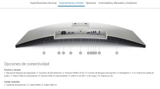 Monitor Dell 34 ultrapanorámico de 34"