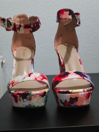 Sandalias Dream Pairs Florales Tacón Multicolor