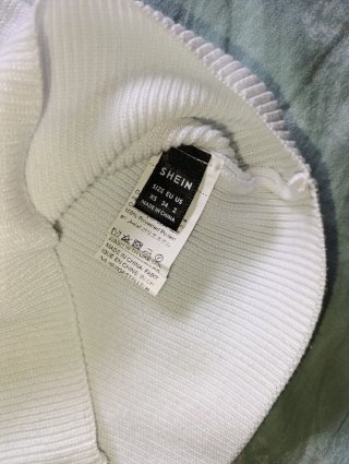 Top palabra de honor blanco nudo frontal Talla XS