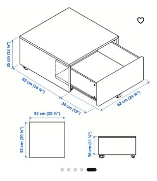 Cajón de almacenamiento Ikea Slakt