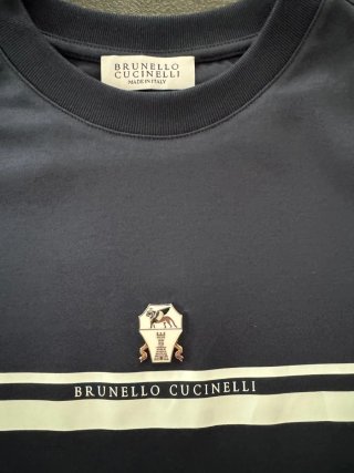 Camiseta Brunello Cucinelli Azul Hombre