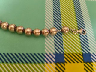 Pulsera de bolas plateada para mujer
