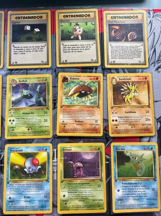 Lote Cartas Pokémon Fósil 1ª Edición