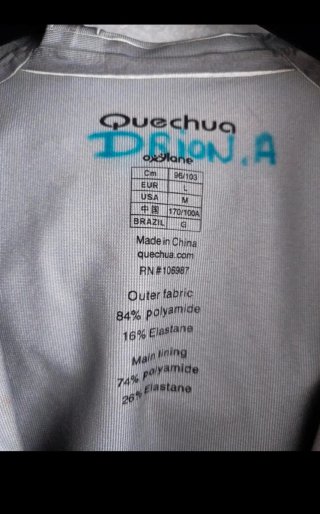 Impermeable Quechua Talla L gris