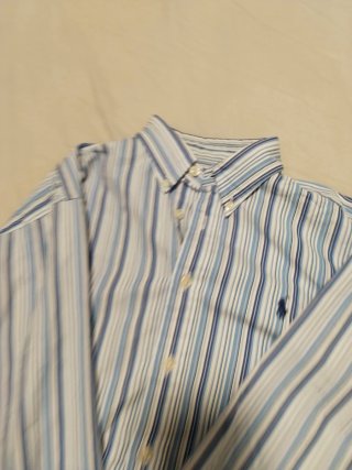Camisa Ralph Lauren Rayas Azules Talla M