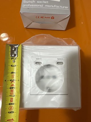 Enchufe Pared USB-C Blanco