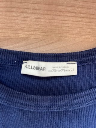 Top Pull&Bear New York Azul Talla XXL