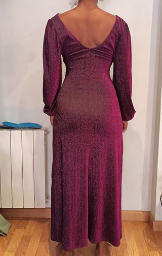 Vestido largo brillante talla S