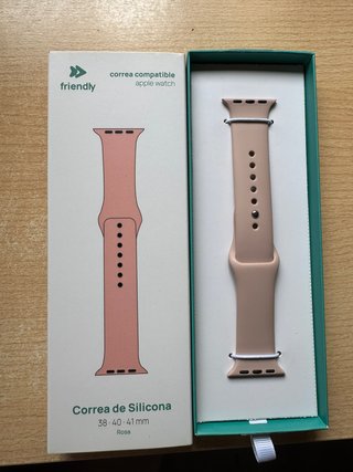 Correa compatible Apple Watch silicona Rosa