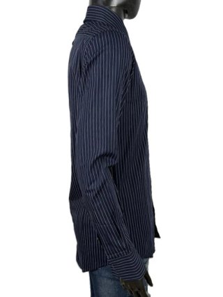 Dolce Gabbana Camicia Uomo 40 M\L Cotone Blu Righe