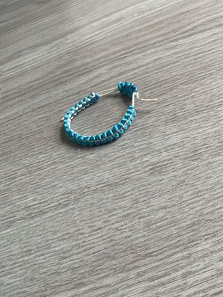 Pulsera casera del Málaga macramé ajustable niñ@s.
