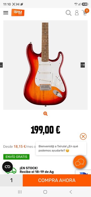 Guitarra Eléctrica Roja