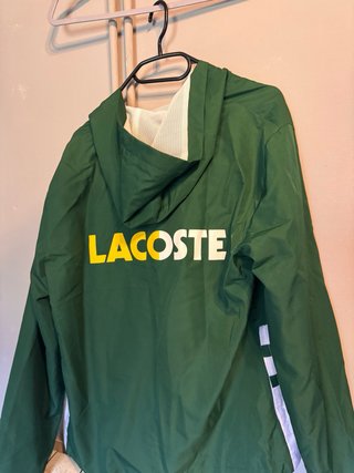 Chaqueta Lacoste Verde y Blanca Talla M