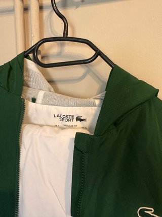 Chaqueta Lacoste Verde y Blanca Talla M