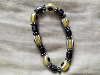 Pulsera Ojo Turco Negra y Amarilla