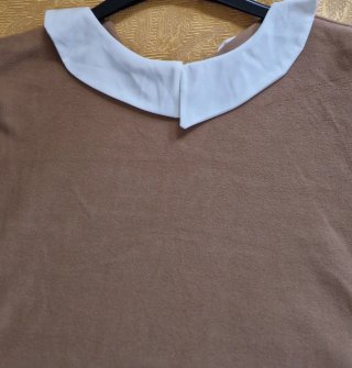 Vestito donna marrone e bianco