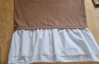 Vestito donna marrone e bianco