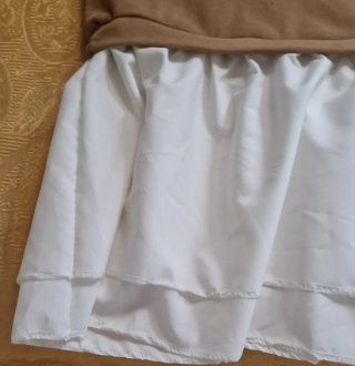 Vestito donna marrone e bianco