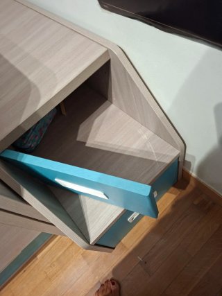 Cama nido juvenil con escalera y cajones