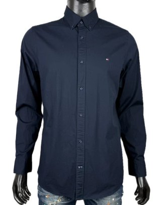 Camicia Tommy Hilfiger Uomo L Slim Stretch Blu
