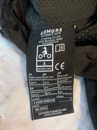 Pantalón Moto Touring ARMURE Negro (TALLA L)