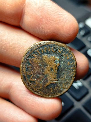 Moneda Antigua Tiberio/Calígula Cartago Nova 33-37