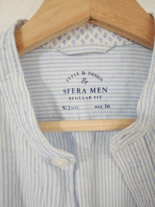 Camisa Sfera Rayas Azules Talla S