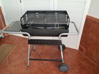Barbacoa Naterial Negra y Plateada