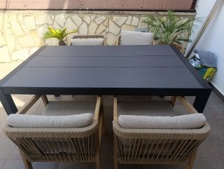 Conjunto mesa y sillas jardín