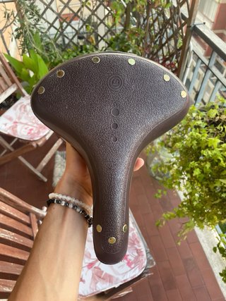 Sella Bici Vintage Hercules Marrone Cromata