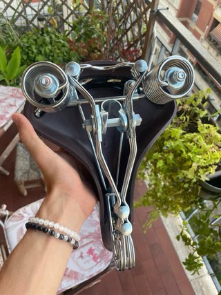 Sella Bici Vintage Hercules Marrone Cromata