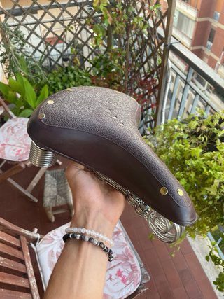 Sella Bici Vintage Hercules Marrone Cromata