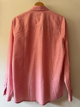 Camisa Tiffosi rosa con puntos azules Talla XL