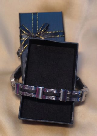 Bracciale Uomo Acciaio Inox Nero
