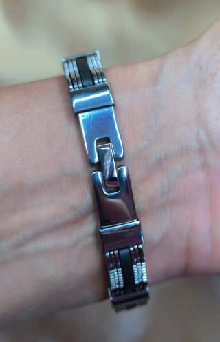 Bracciale Uomo Acciaio Inox Nero