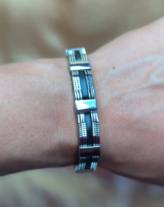 Bracciale Uomo Acciaio Inox Nero