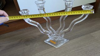Candelabro de cristal para 4 velas