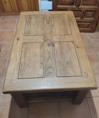 Mesa madera maciza 70x110x48 cm