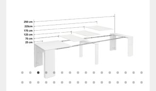 Mesa consola extensible blanca