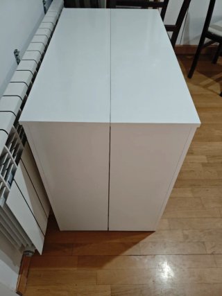 Mesa consola extensible blanca